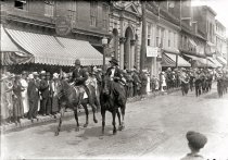 Spott White and Isobel Wood on horseback